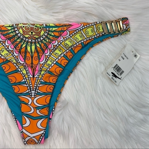NWT Trina Turk Multicolored Bikini Bottom size 10 - Picture 3 of 10